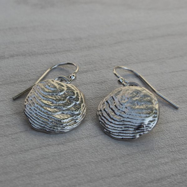 Blinkidees One-of-a-kind carved sterling silver earrings